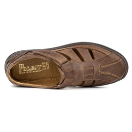 Polbut Zapatos marrones para hombre K18 marrón 7