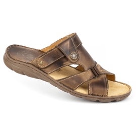 ŁUKPOL 866 zapatillas de hombre marrones marrón 3