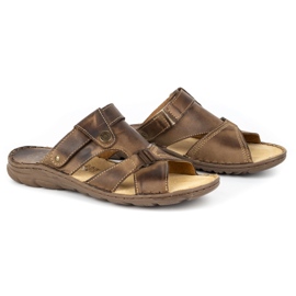 ŁUKPOL 866 zapatillas de hombre marrones marrón 4