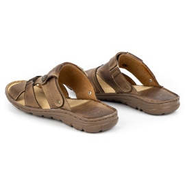 ŁUKPOL 866 zapatillas de hombre marrones marrón 6