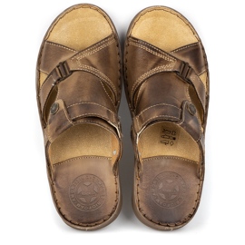 ŁUKPOL 866 zapatillas de hombre marrones marrón 7