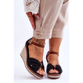 Sandalias Mujer Cuña Daphne Negras negro 1