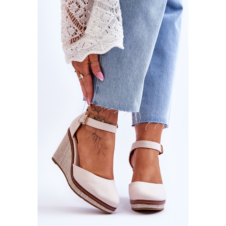 PS1 Sandalias Clásicas Mujer Cuña Beige Malani 1