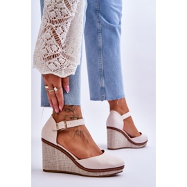 PS1 Sandalias Clásicas Mujer Cuña Beige Malani 4