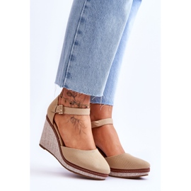 Sandalias Clásicas Mujer Cuña Beige Oscuro Malani 8