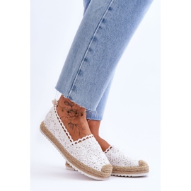 FE1 Alpargatas Slip-On Encaje Blanco Blanco 7