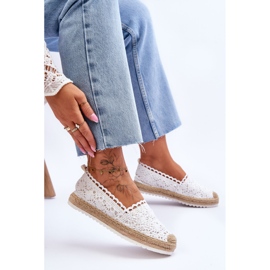 FE1 Alpargatas Slip-On Encaje Blanco Blanco 6
