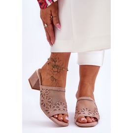 Zapatillas Tacón Malla S.Barski KV-612-1 Nude beige 1 Zapatillas Tacón Malla S.Barski KV-612-1 Nude beige 1