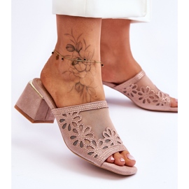 Zapatillas Tacón Malla S.Barski KV-612-1 Nude beige 2 Zapatillas Tacón Malla S.Barski KV-612-1 Nude beige 2