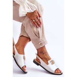 Sandalias Mujer Con Adorno S.Barski KV-2775-49 Plata 5