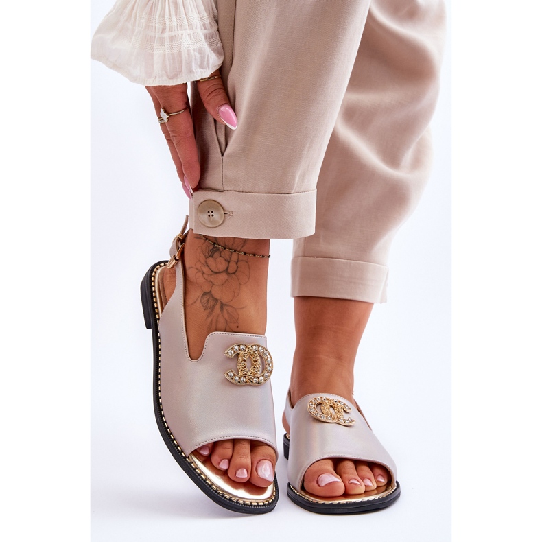Sandalias Mujer Con Adorno S.Barski KV-2775-49 Rosa-Oro rosado 1