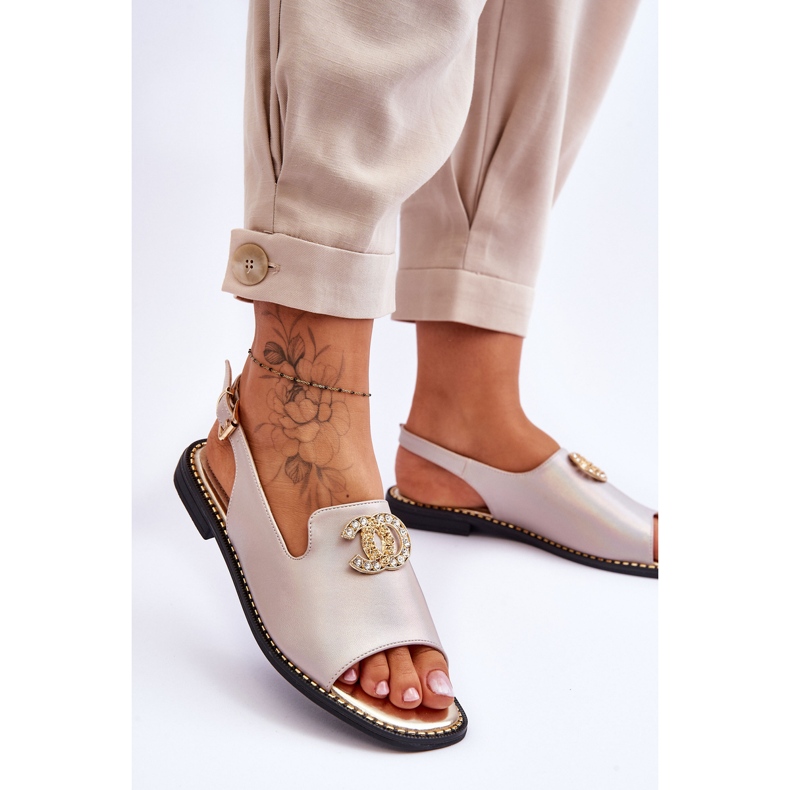 Sandalias Mujer Con Adorno S.Barski KV-2775-49 Rosa-Oro rosado 2