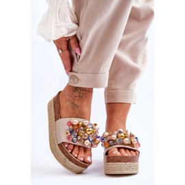 Pantuflas Mujer Plataforma S.Barski KV-578-1 Nude beige 1 Pantuflas Mujer Plataforma S.Barski KV-578-1 Nude beige 1