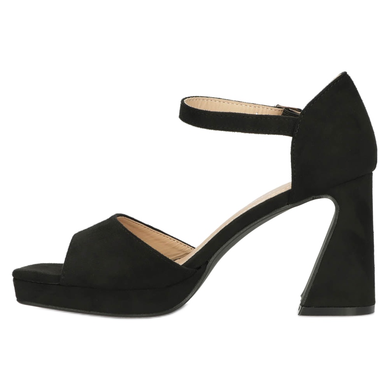 Sandalias de gamuza para mujeres en el Filippo DS44489/23 Inserto de cuero negro 3 Sandalias de gamuza para mujeres en el Filippo DS44489/23 Inserto de cuero negro 3