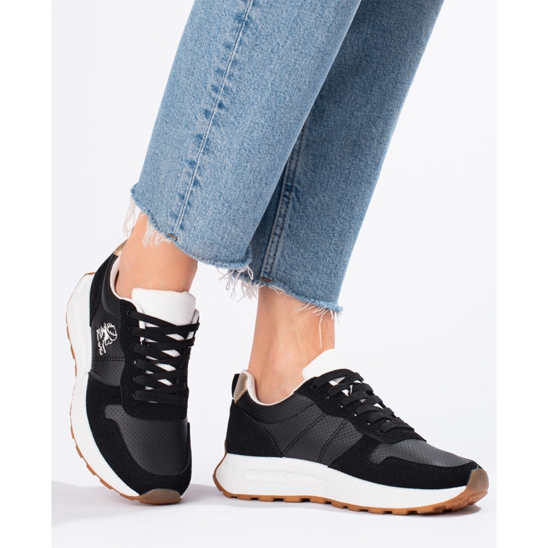 W. Potocki Zapatillas de suela gruesa Potocki negro 1