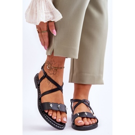 Sandalias Clásicas Con Tachuelas S.Barski KV-YXD072-1 Negro 1