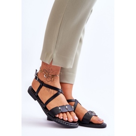 Sandalias Clásicas Con Tachuelas S.Barski KV-YXD072-1 Negro 6