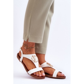 Sandalias Planas Piel S.Barski KV-5541-32 Blanco 6