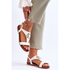 Sandalias Planas Piel S.Barski KV-5541-32 Blanco 4