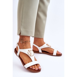 Sandalias Planas Piel S.Barski KV-5541-32 Blanco 3