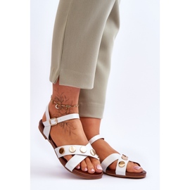 Sandalias Planas S.Barski KV-5541-35 Blanco y Plata 6
