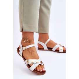 Sandalias Planas S.Barski KV-5541-35 Blanco y Plata 3