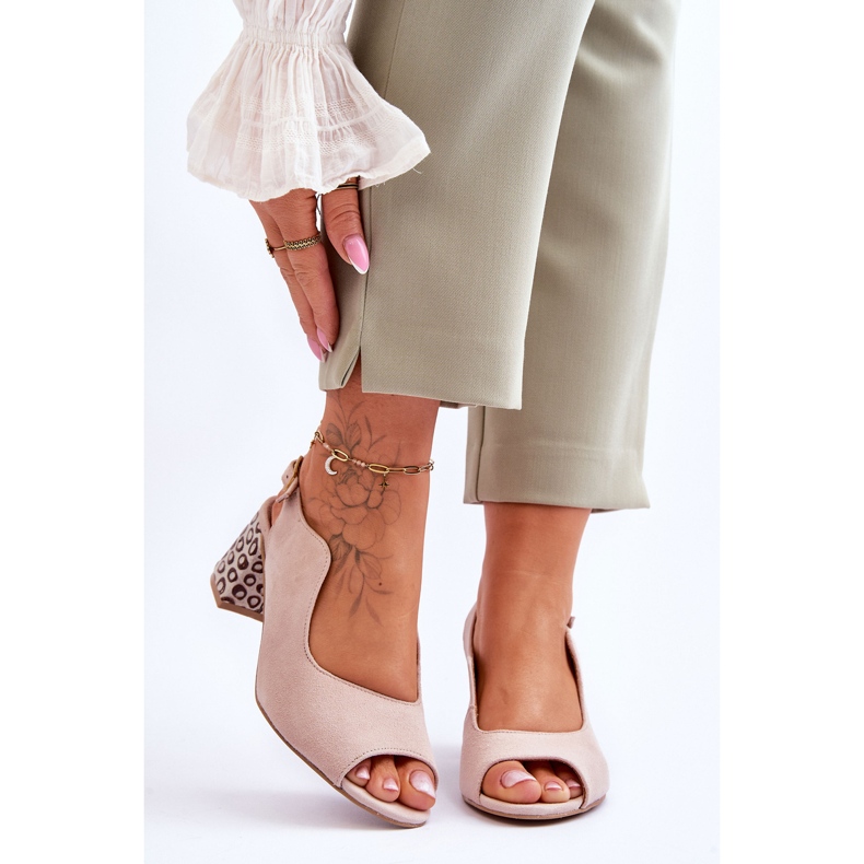 Sandalias Mujer Ante Tacón Maciejka 05870-04 Beige 1