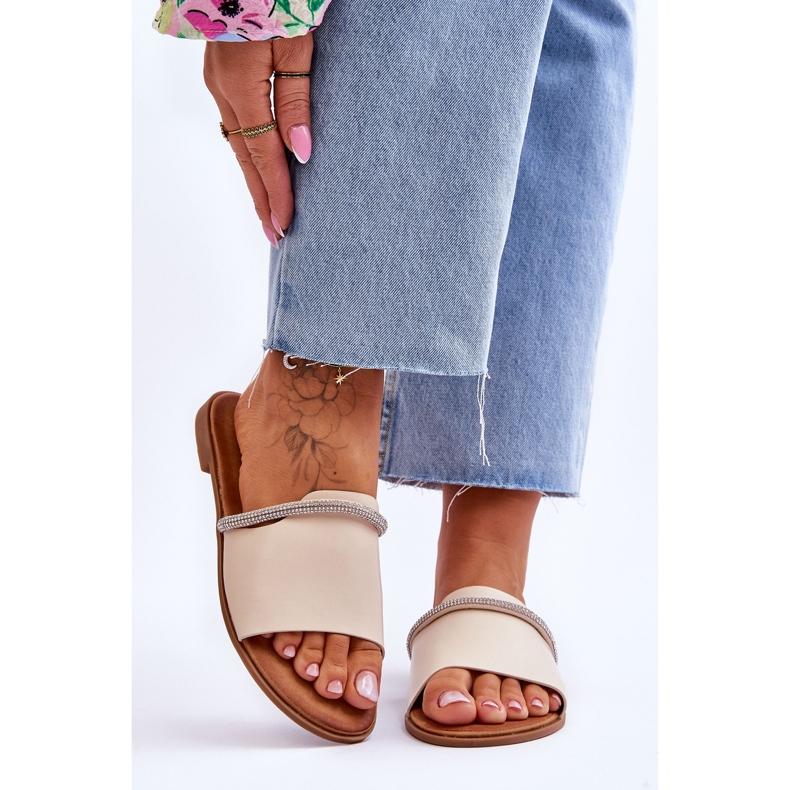 Tacones Planos Elegantes Beige Termen 1