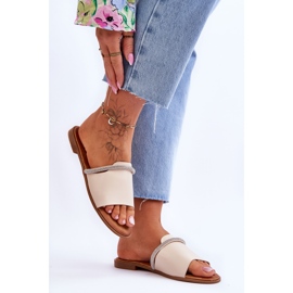 Tacones Planos Elegantes Beige Termen 5