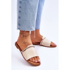 Tacones Planos Elegantes Beige Termen 3