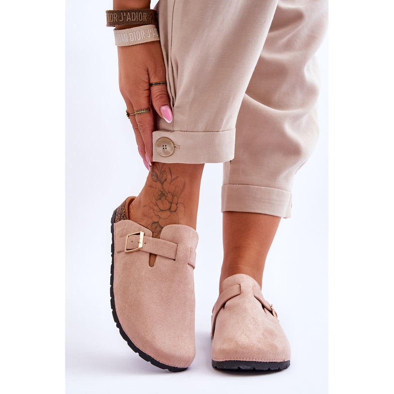 FJ1 Sandalias Ante Plataforma Corcho Beige Vellma 1