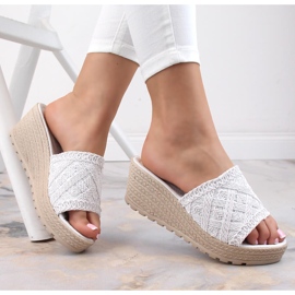 Sandalias mujer cuña blancas Artiker 52C1286 blanco 4