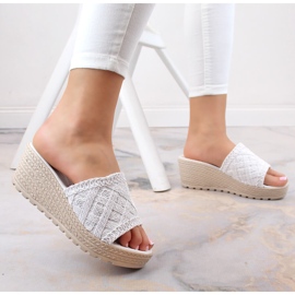 Sandalias mujer cuña blancas Artiker 52C1286 blanco 5