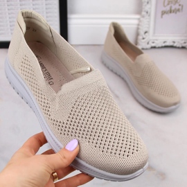 Atletico Deportivas cómodas para mujer sin cordones beige Ladies Style 2