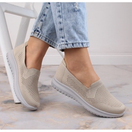 Atletico Deportivas cómodas para mujer sin cordones beige Ladies Style 5