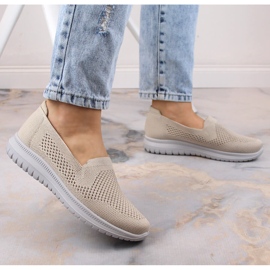 Atletico Deportivas cómodas para mujer sin cordones beige Ladies Style 6