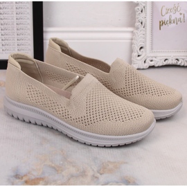 Atletico Deportivas cómodas para mujer sin cordones beige Ladies Style 3
