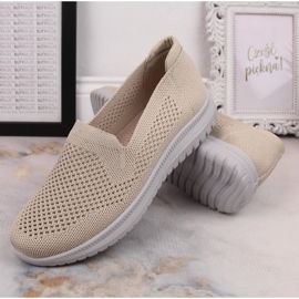 Atletico Deportivas cómodas para mujer sin cordones beige Ladies Style 4