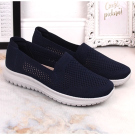 Atletico Deportivas cómodas mujer slip-on azul marino Ladies Style 3
