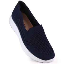 Atletico Deportivas cómodas mujer slip-on azul marino Ladies Style 1