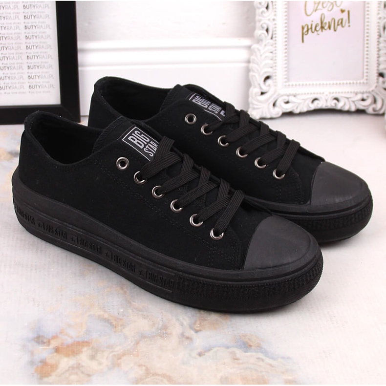 Zapatillas de mujer en la plataforma negro Big Star LL274A176 2