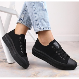 Zapatillas de mujer en la plataforma negro Big Star LL274A176 6