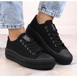Zapatillas de mujer en la plataforma negro Big Star LL274A176 8
