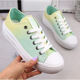 Zapatillas de mujer en la plataforma Big Star ombre LL274A186 multicolor 1