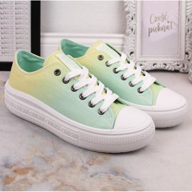 Zapatillas de mujer en la plataforma Big Star ombre LL274A186 multicolor 2