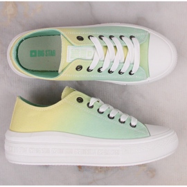 Zapatillas de mujer en la plataforma Big Star ombre LL274A186 multicolor 3