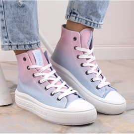 Zapatillas de mujer en la plataforma ombre Big Star LL274A191 multicolor 6