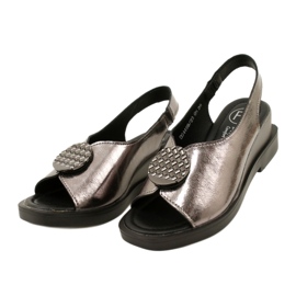 Sandalias Cuña Gun Metal Filippo DS4469/23 marrón 3