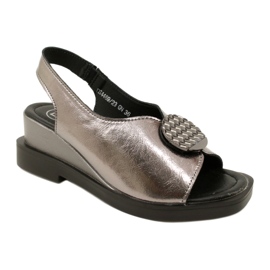 Sandalias Cuña Gun Metal Filippo DS4469/23 marrón 1