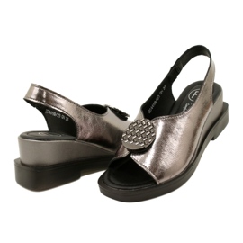 Sandalias Cuña Gun Metal Filippo DS4469/23 marrón 4